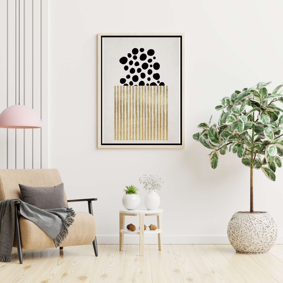 Mossley Curve Abstract Canvas Wall Art — gallery image 7
