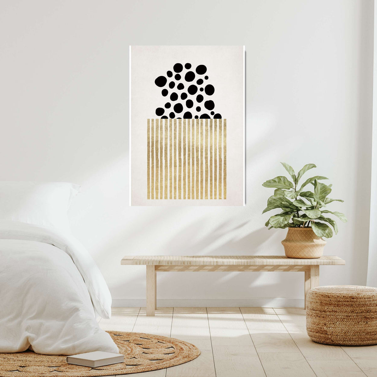 Mossley Curve Abstract Canvas Wall Art — gallery image 9