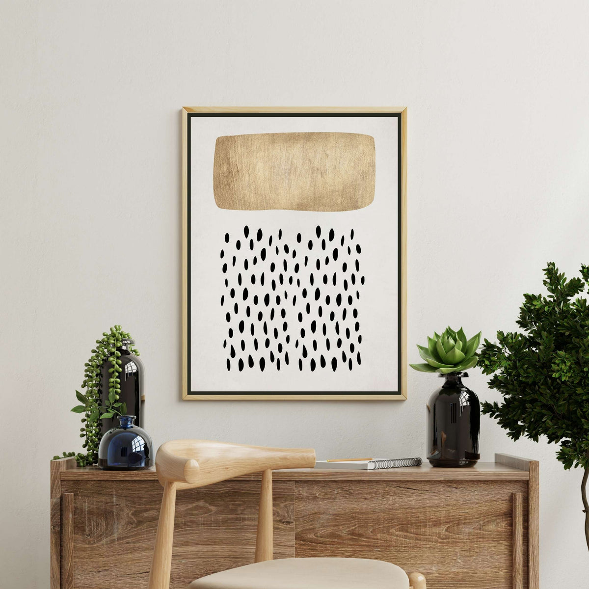 Hazel Loop Abstract Canvas Wall Art — gallery image 3