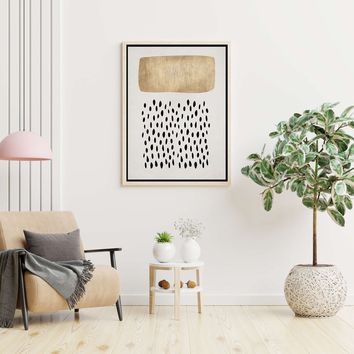 Hazel Loop Abstract Canvas Wall Art — gallery image 6