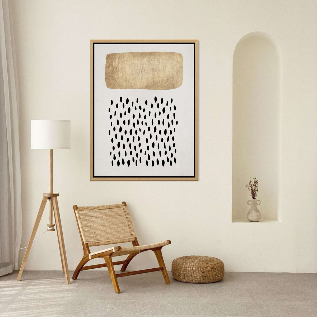 Hazel Loop Abstract Canvas Wall Art — gallery image 4