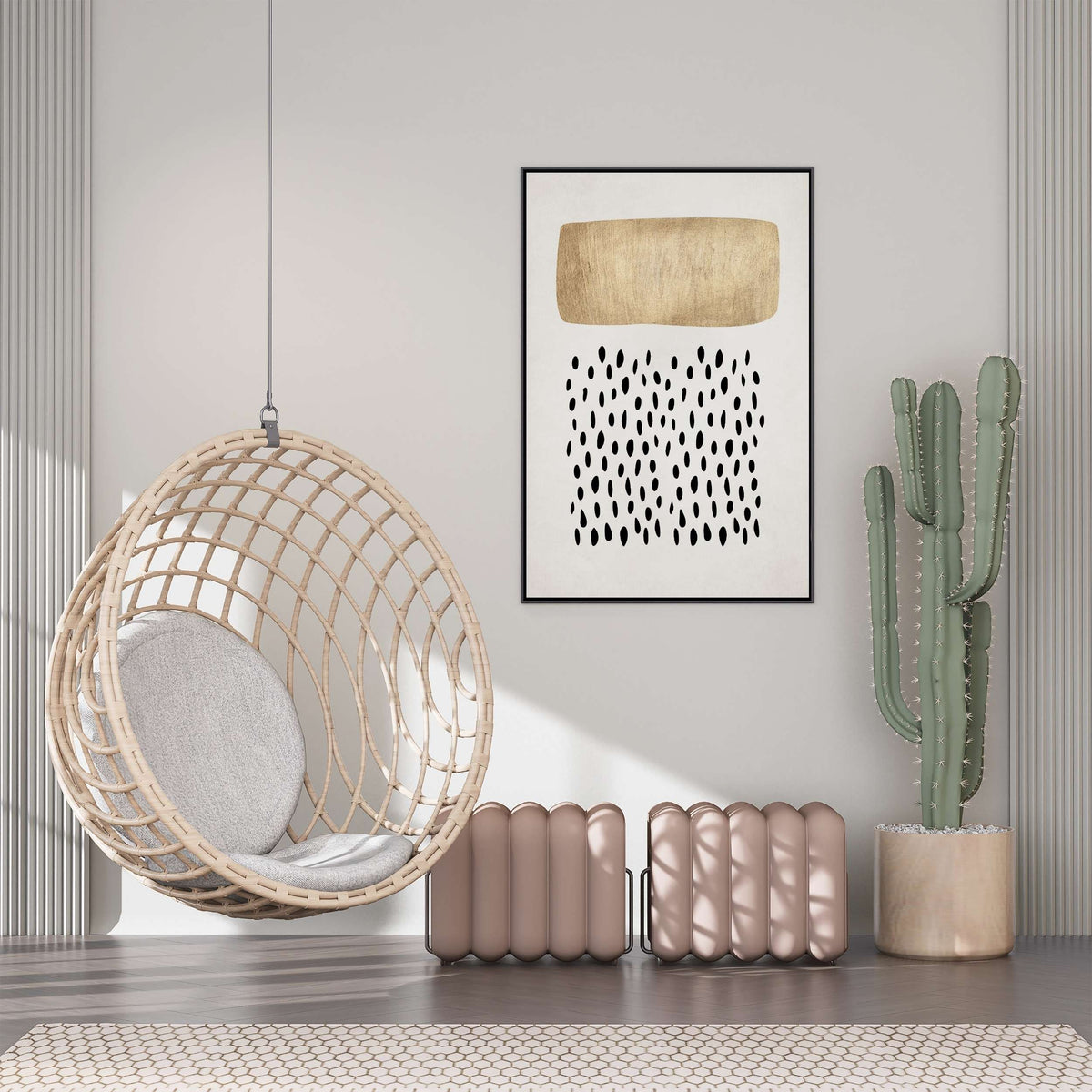 Hazel Loop Abstract Canvas Wall Art — gallery image 7