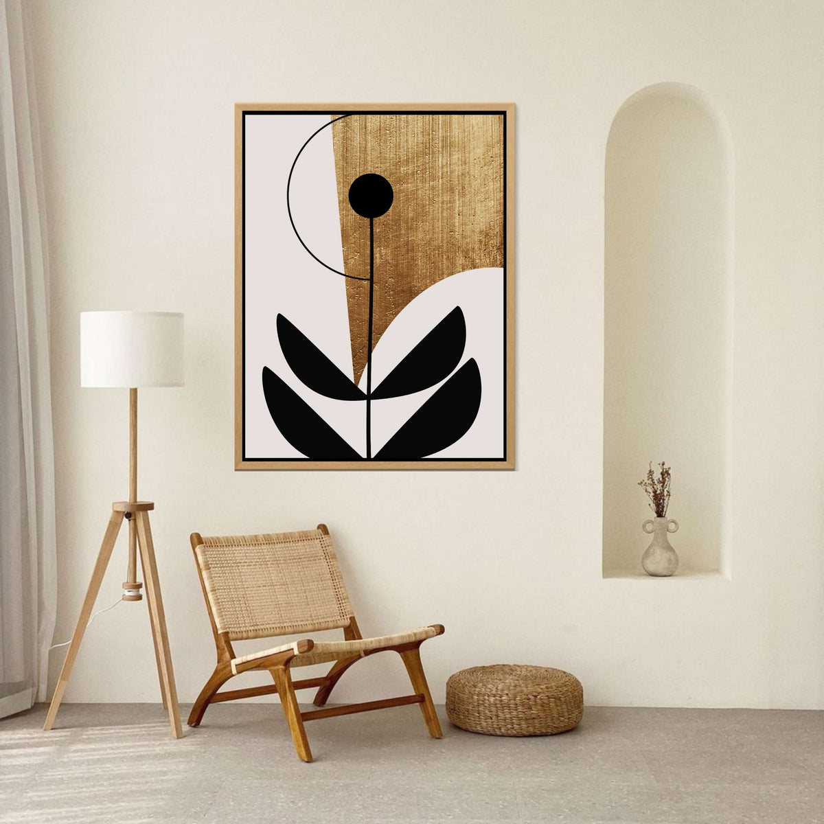 Oakmere Curve Botanical Canvas Wall Art — gallery image 4