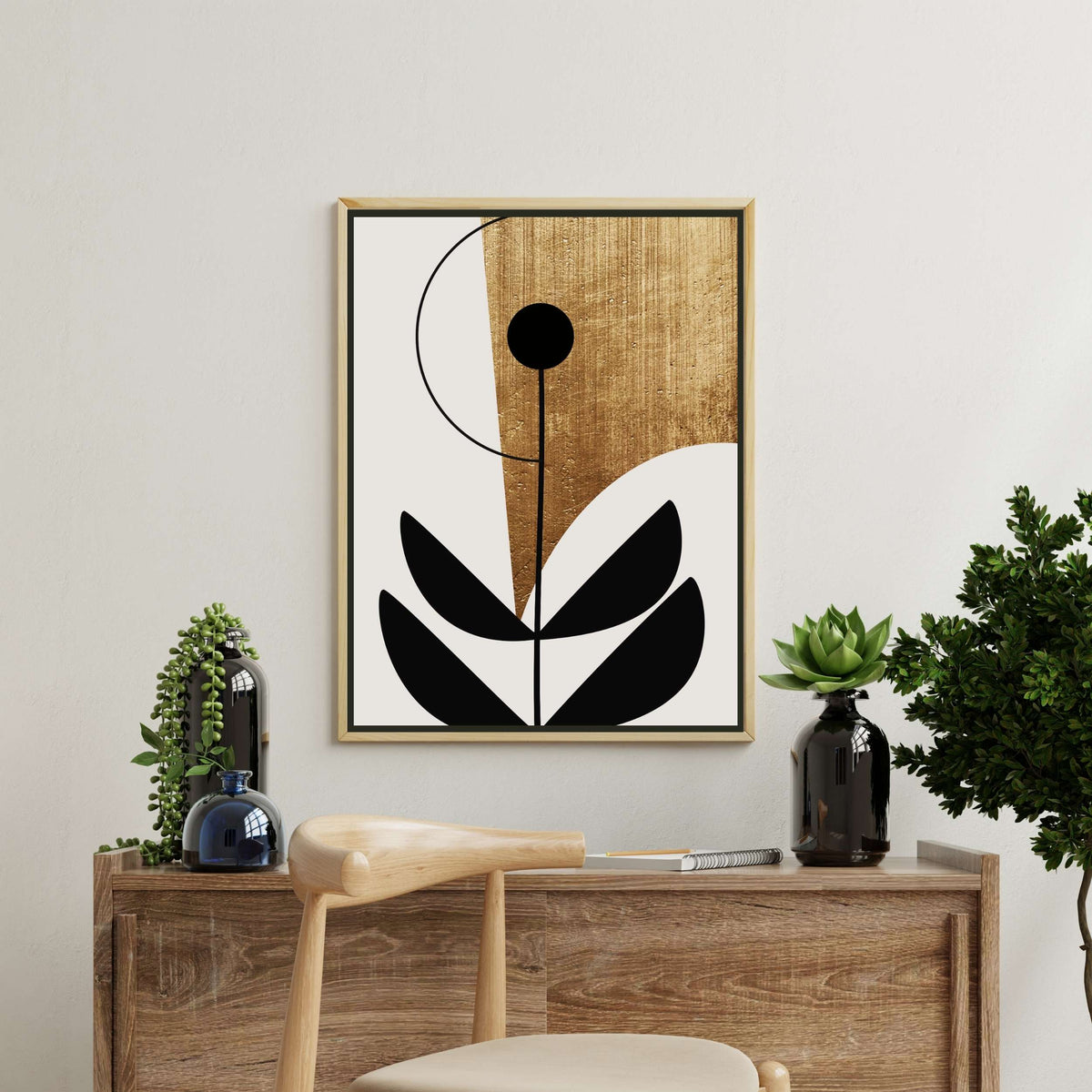 Oakmere Curve Botanical Canvas Wall Art — gallery image 5