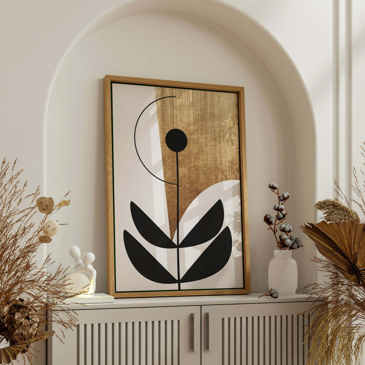 Oakmere Curve Botanical Canvas Wall Art — gallery image 3