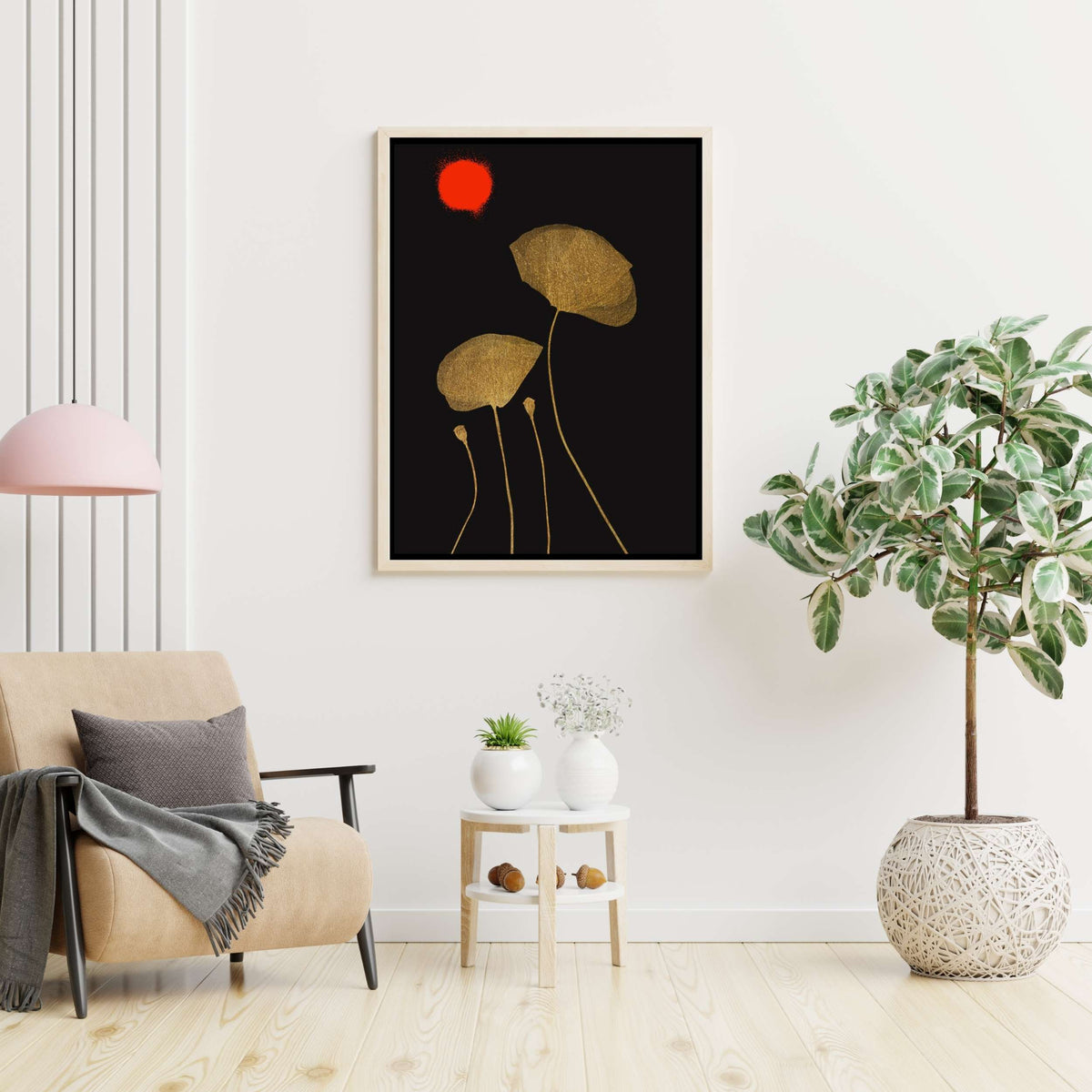 Wickham Curve Floral Canvas Wall Art — gallery image 6