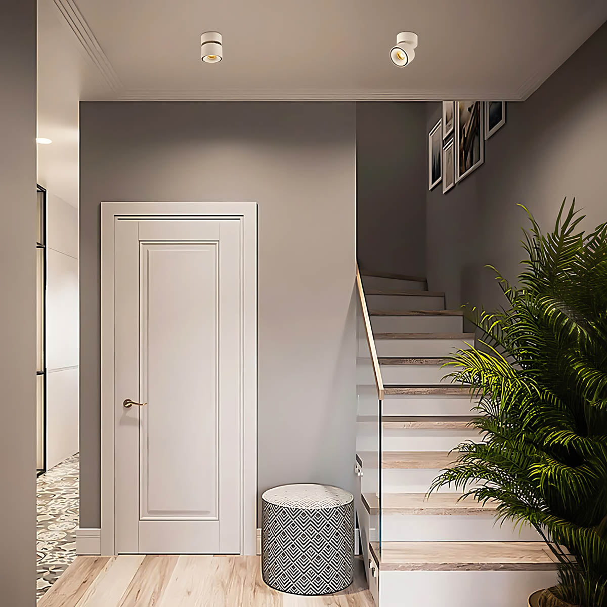 Briarwood Loop Aluminum Ceiling Light — gallery image 8