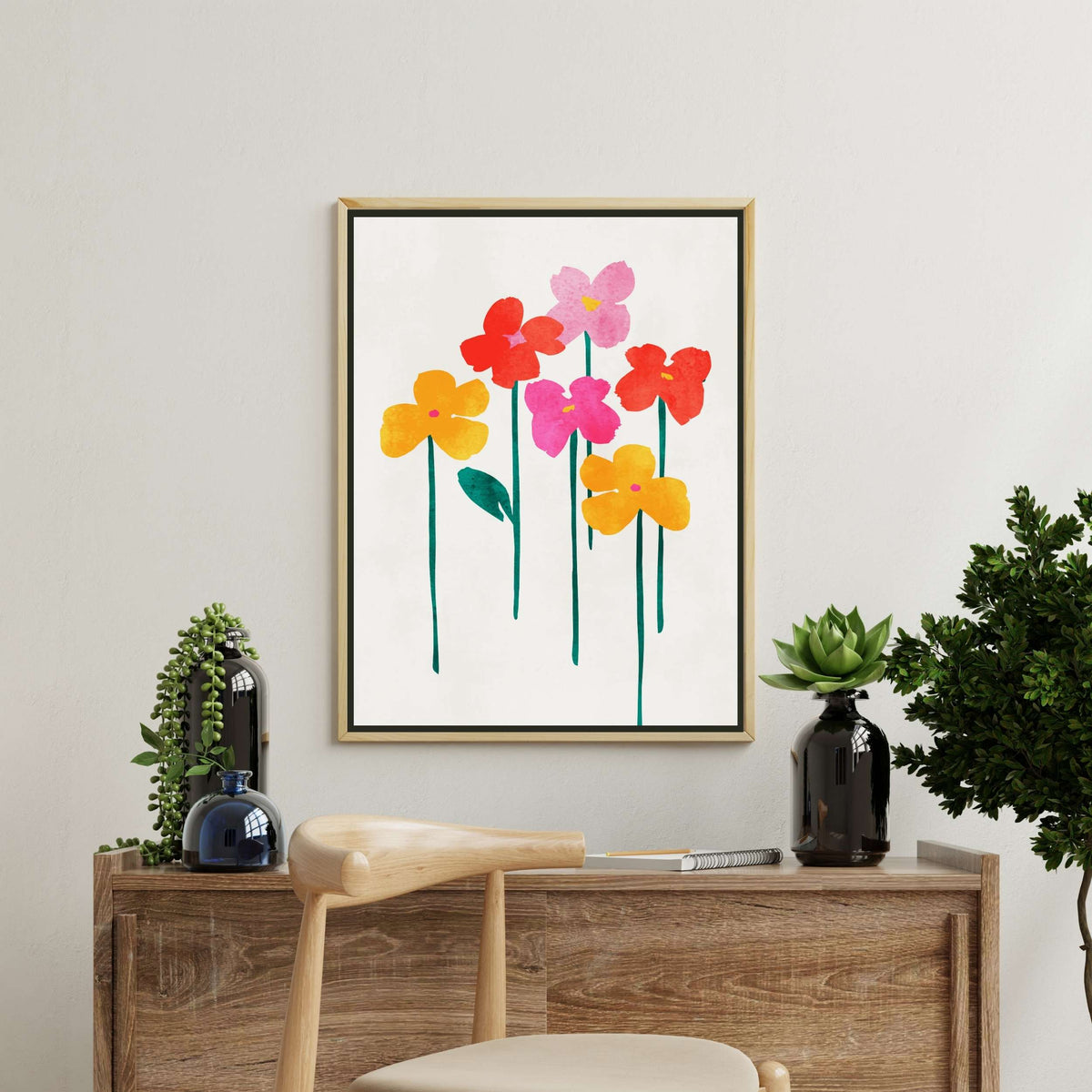 Eversley Curve Floral Canvas Wall Art — gallery image 7