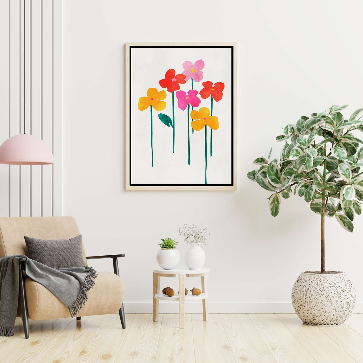 Eversley Curve Floral Canvas Wall Art — gallery image 4