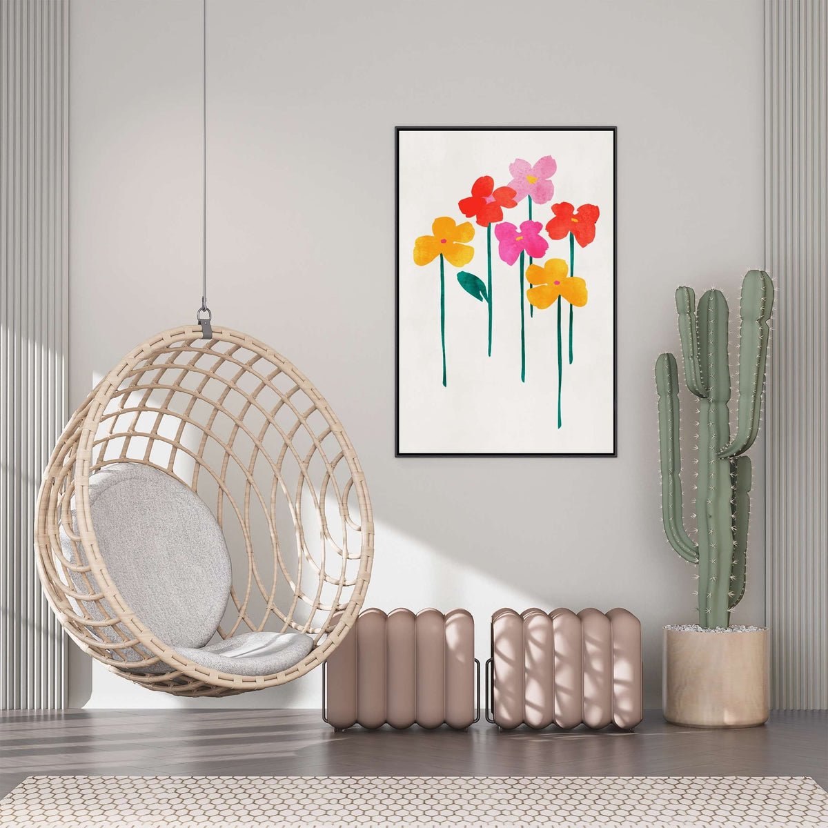 Eversley Curve Floral Canvas Wall Art — gallery image 3