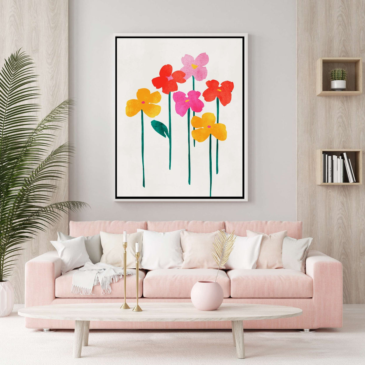 Eversley Curve Floral Canvas Wall Art — gallery image 9
