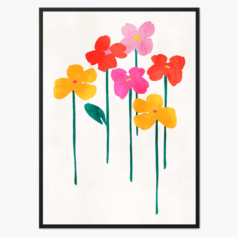 Eversley Curve Floral Canvas Wall Art — gallery image 1