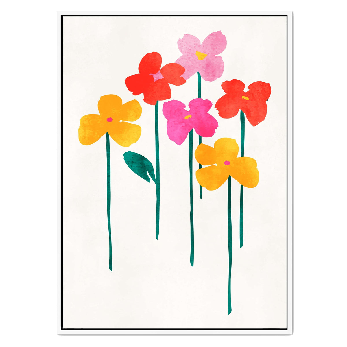 Eversley Curve Floral Canvas Wall Art — gallery image 49