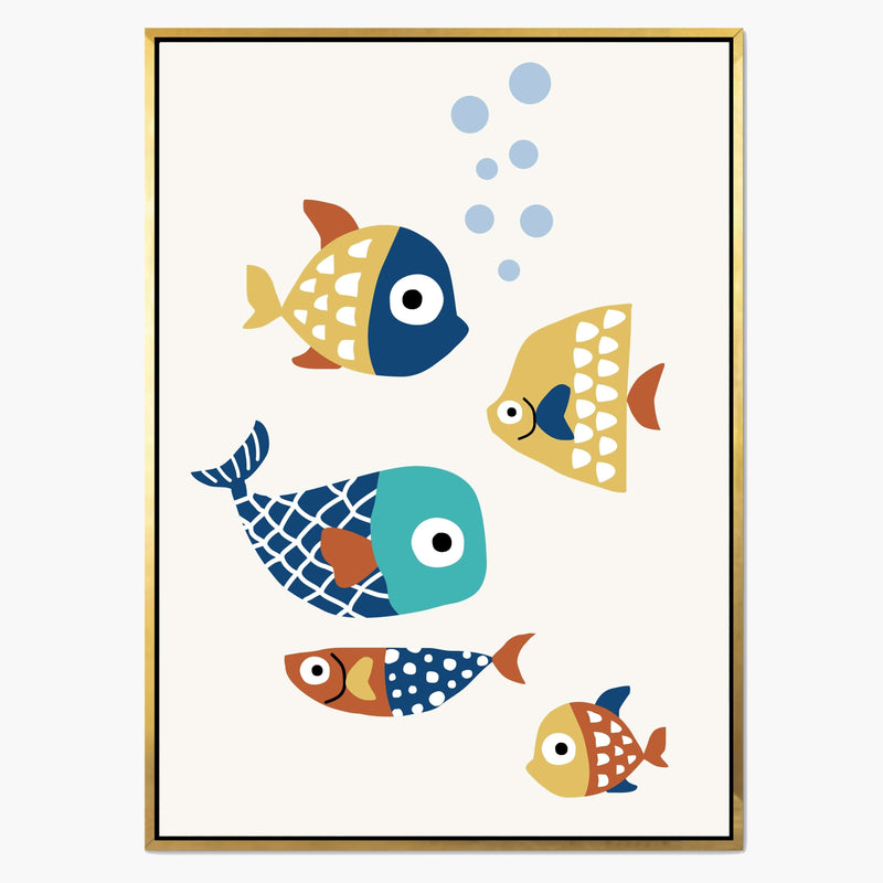 Greystone Curve Fish Canvas Wall Art — gallery image 1