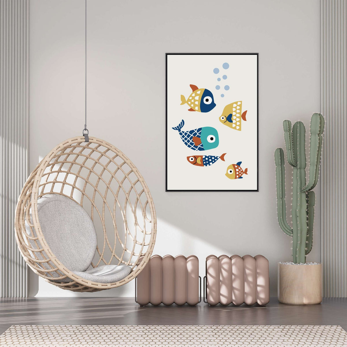 Greystone Curve Fish Canvas Wall Art — gallery image 9