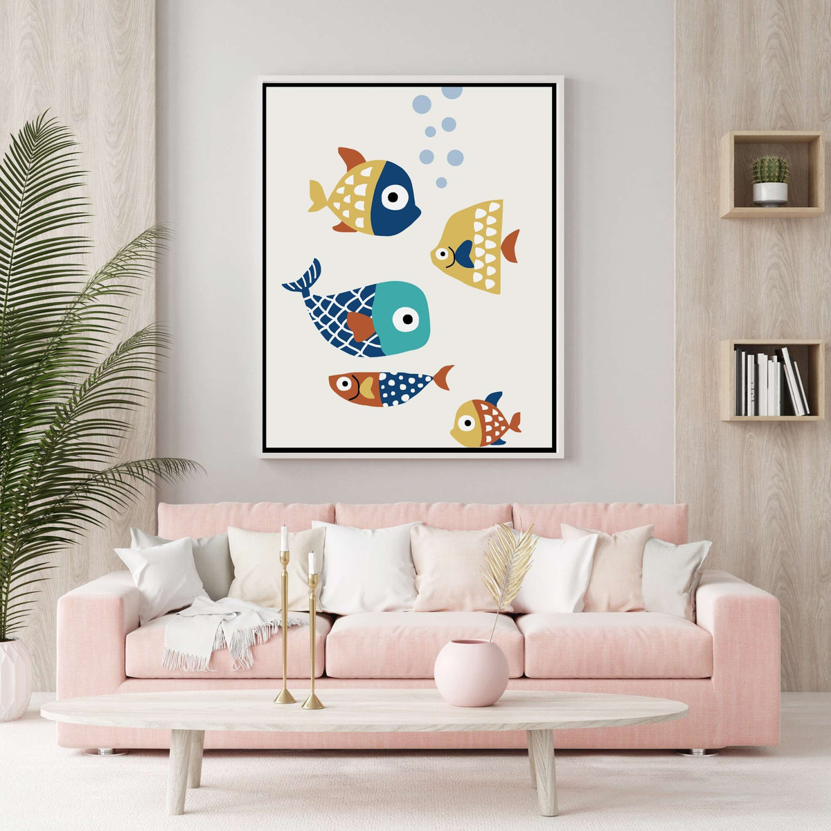 Greystone Curve Fish Canvas Wall Art — gallery image 2