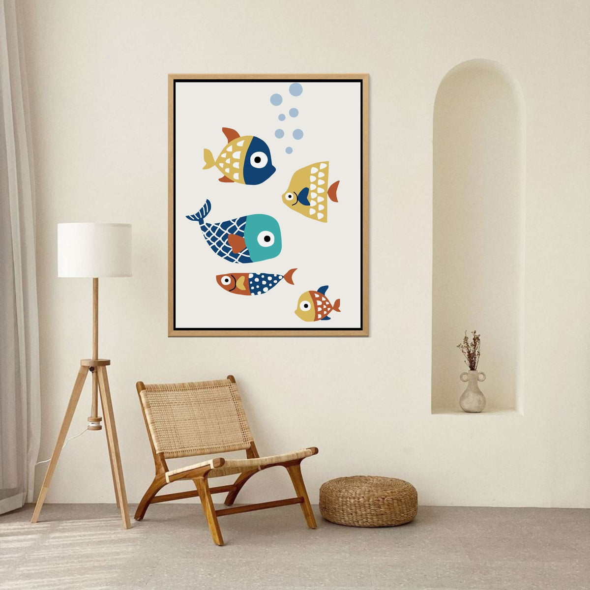 Greystone Curve Fish Canvas Wall Art — gallery image 3