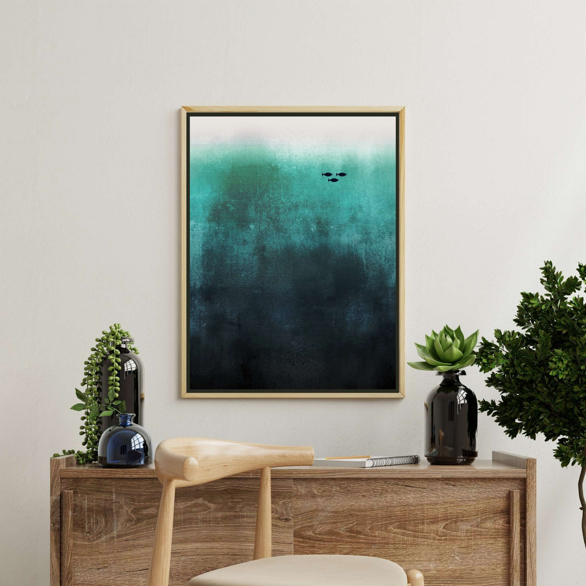 Elmsford Curve Fish Canvas Wall Art — gallery image 3
