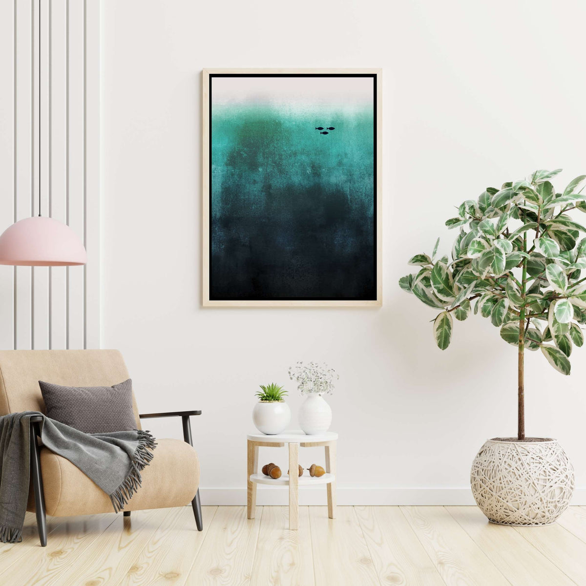 Elmsford Curve Fish Canvas Wall Art — gallery image 2