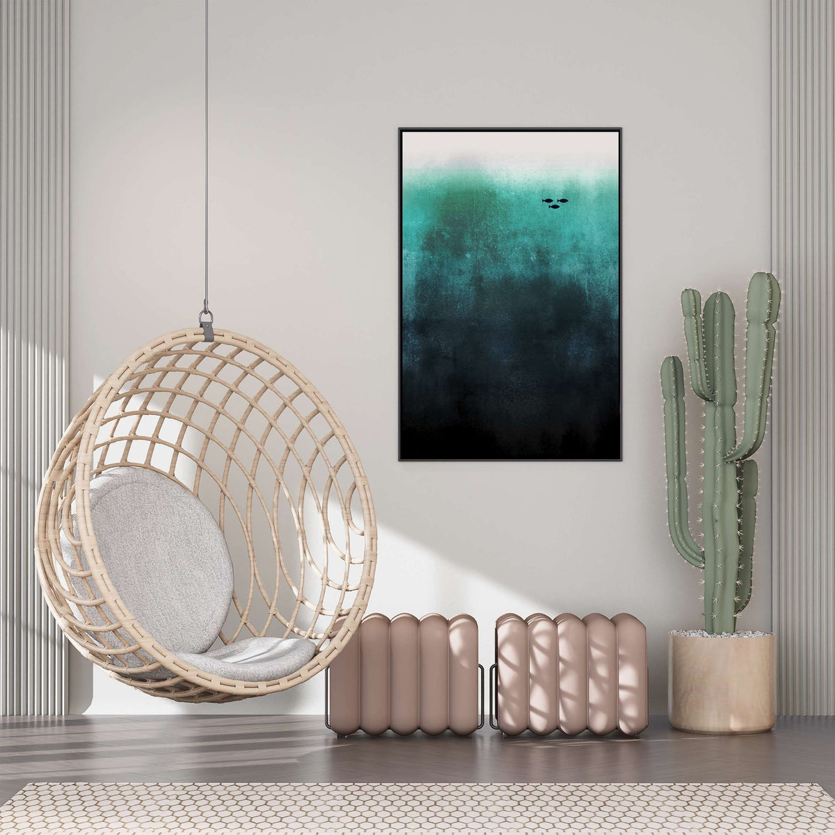 Elmsford Curve Fish Canvas Wall Art — gallery image 5
