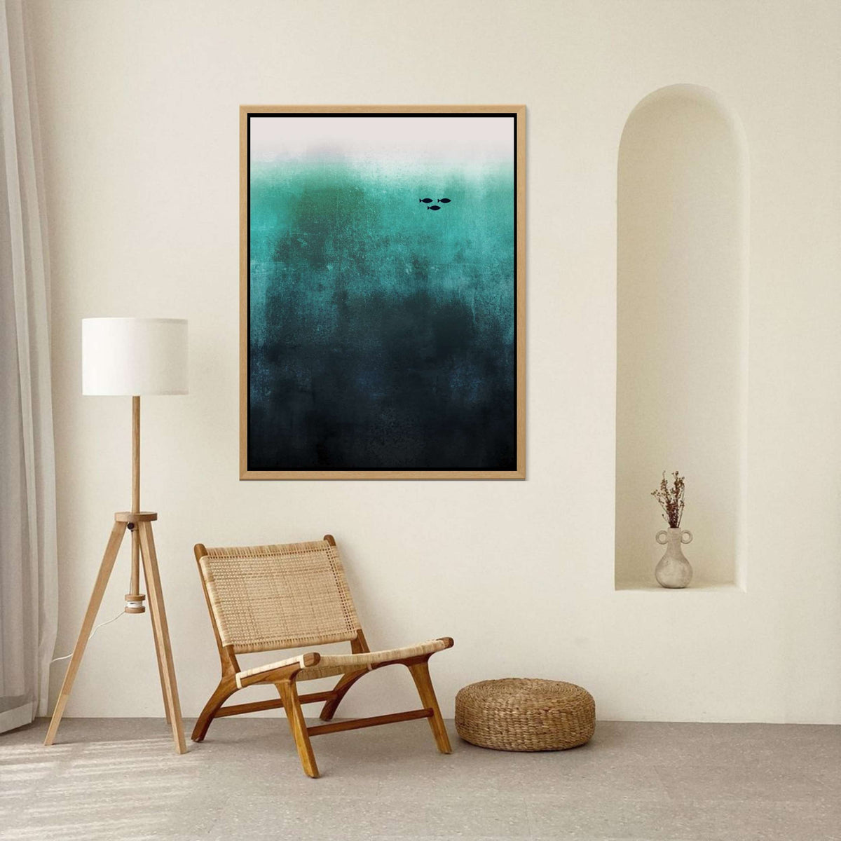 Elmsford Curve Fish Canvas Wall Art — gallery image 7