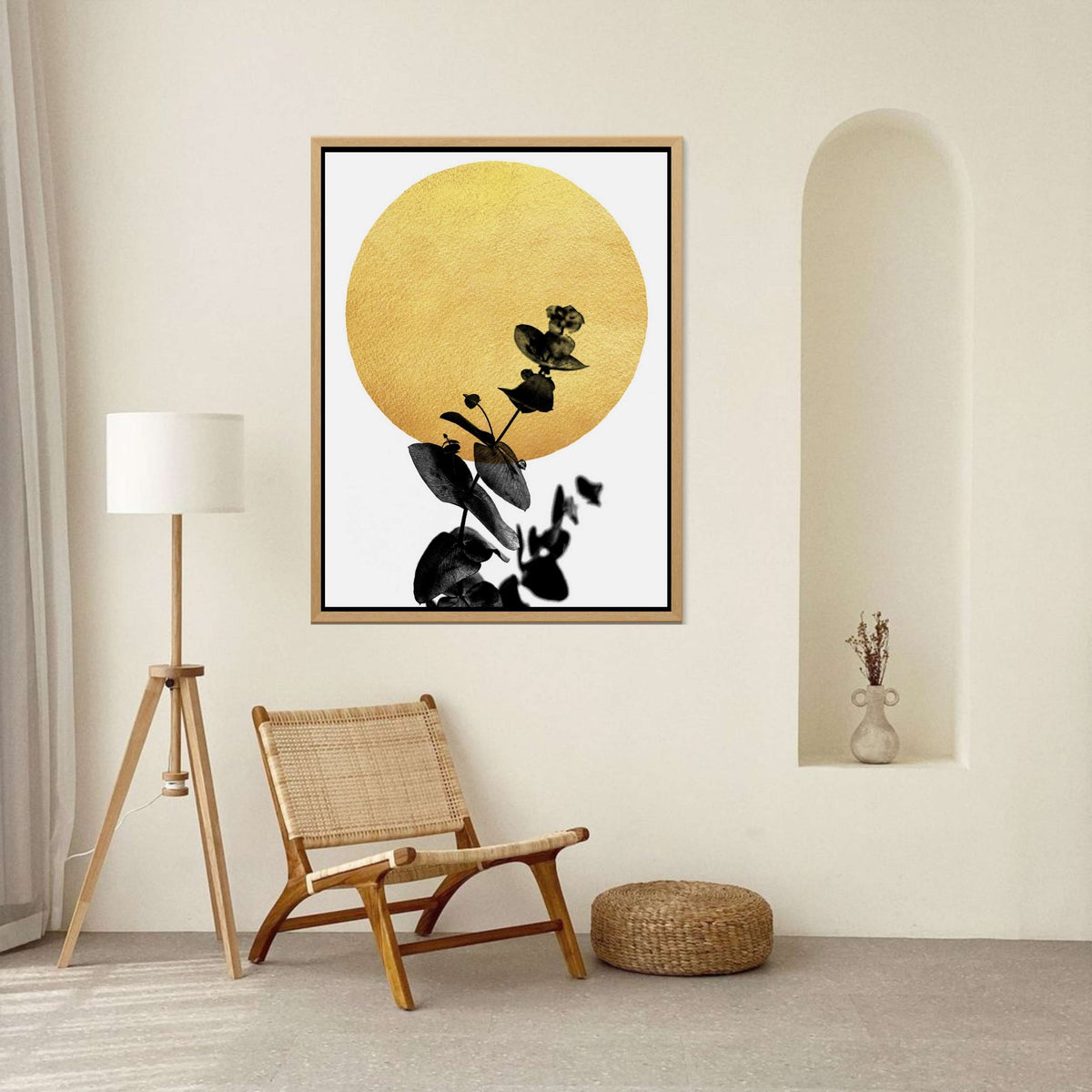 Foxglove Curve Botanical Canvas Wall Art — gallery image 5