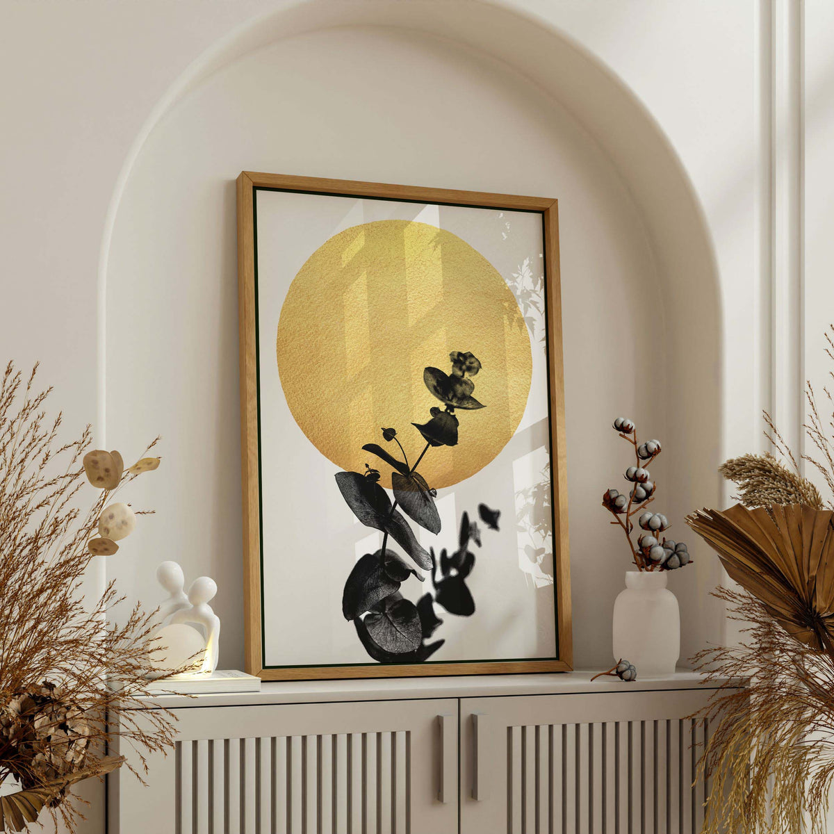 Foxglove Curve Botanical Canvas Wall Art — gallery image 2