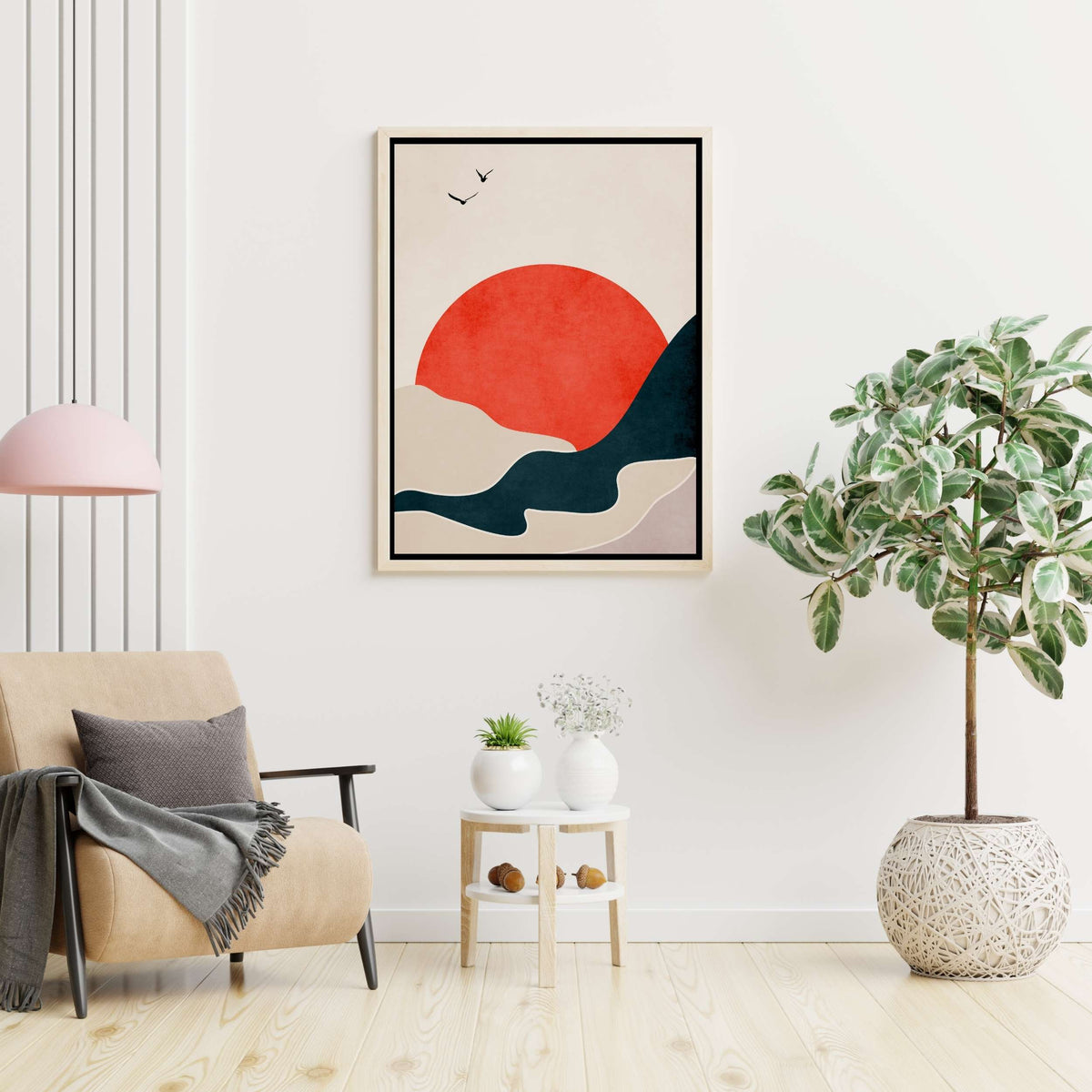 Hazel Axis Bird Canvas Wall Art — gallery image 2
