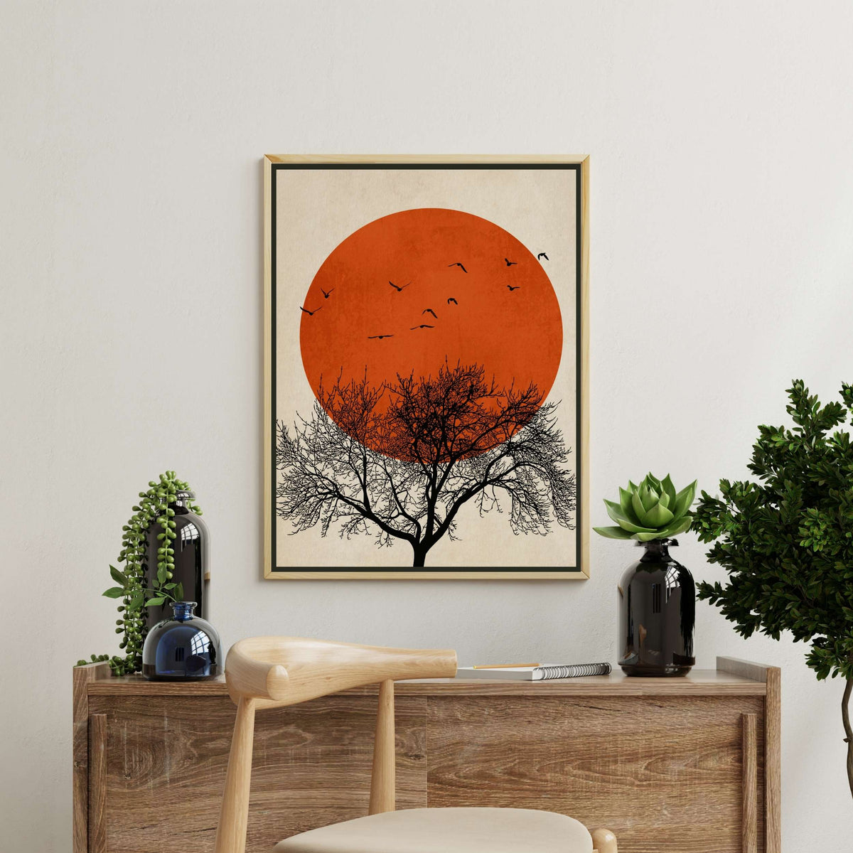 Thistle Axis Bird Canvas Wall Art — gallery image 7