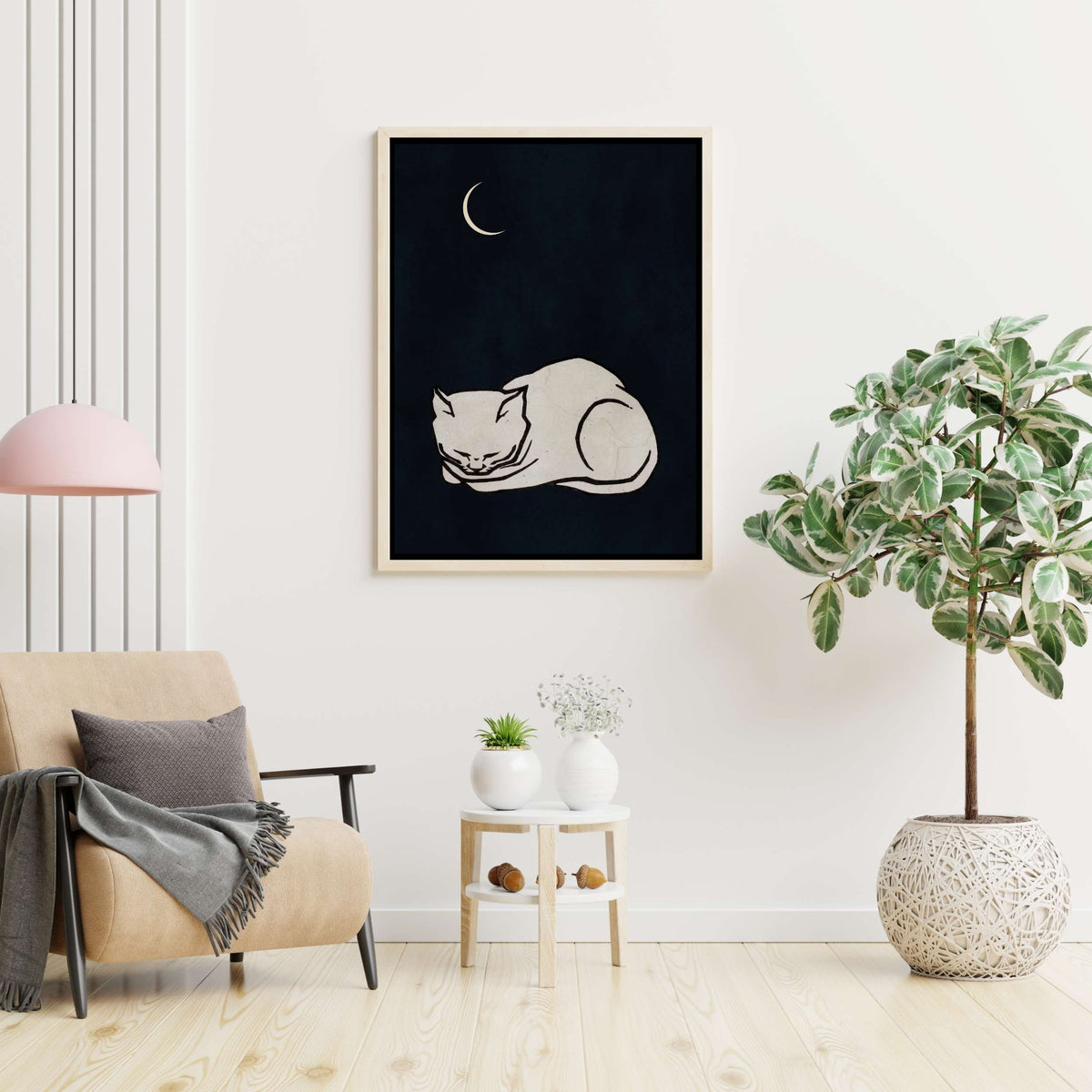 Elmwood Loop Cat Canvas Wall Art — gallery image 2