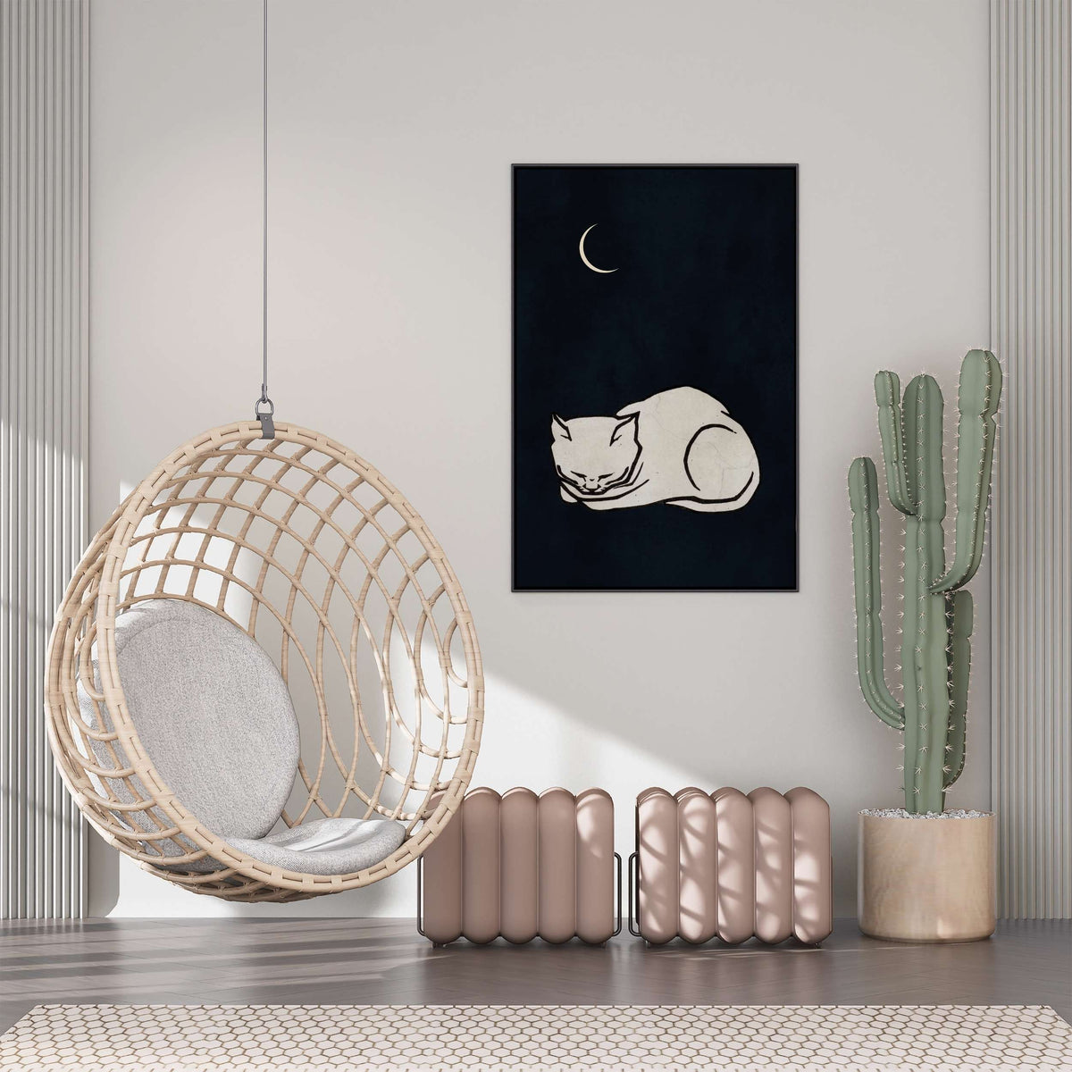 Elmwood Loop Cat Canvas Wall Art — gallery image 3