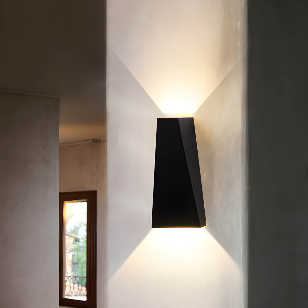 Laurelwood Loop Glass Lantern Wall Sconce — gallery image 2