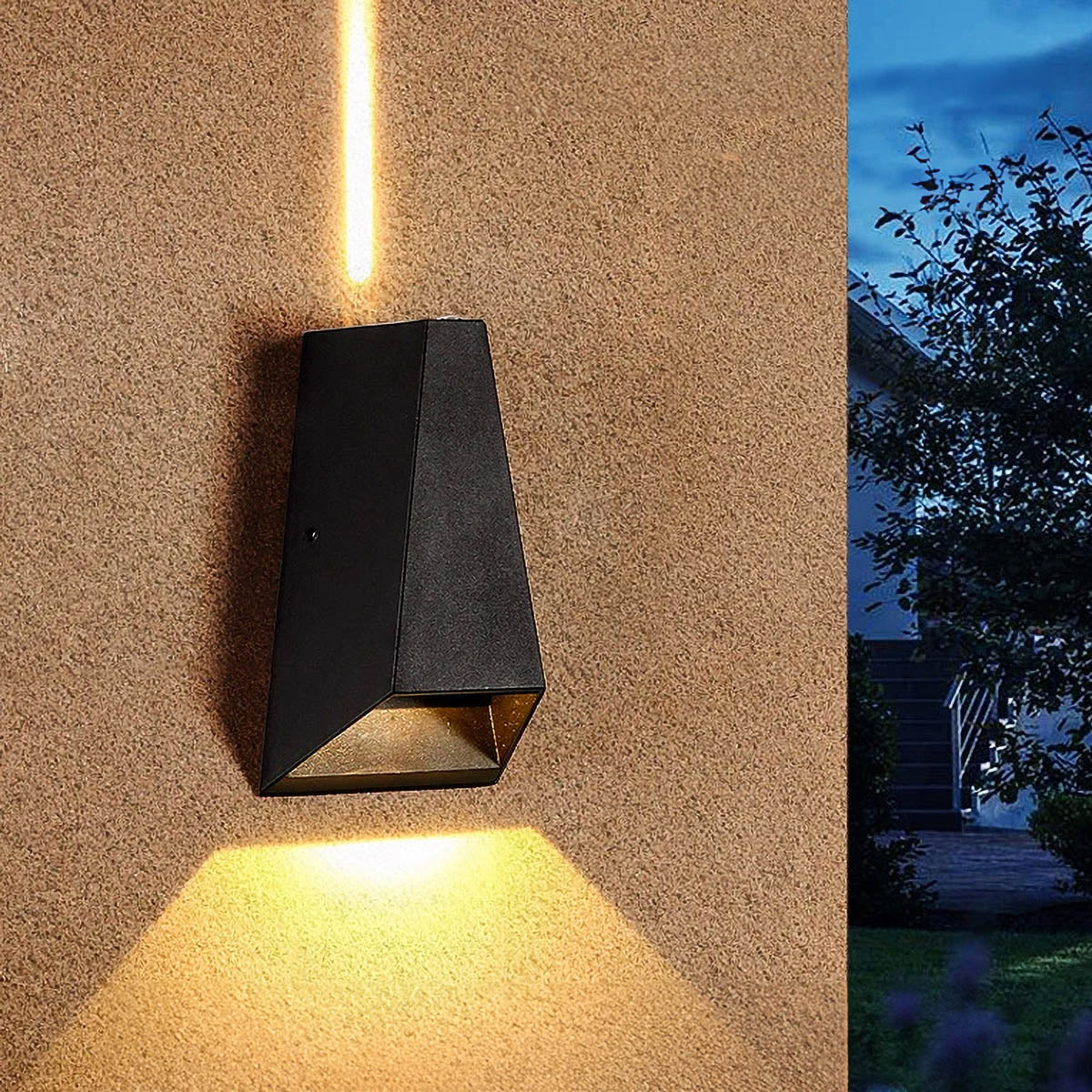Laurelwood Loop Glass Lantern Wall Sconce — gallery image 9