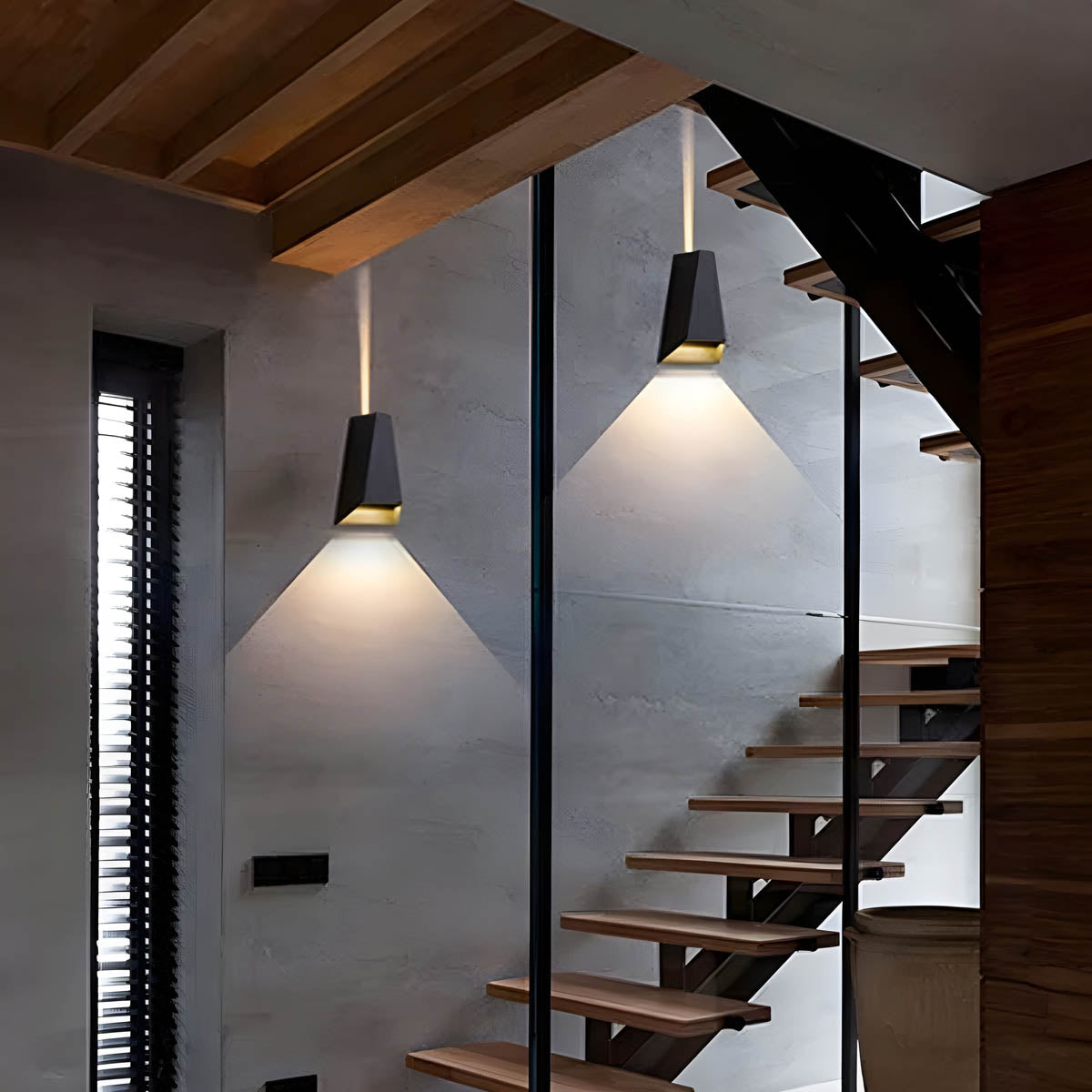 Laurelwood Loop Glass Lantern Wall Sconce — gallery image 7
