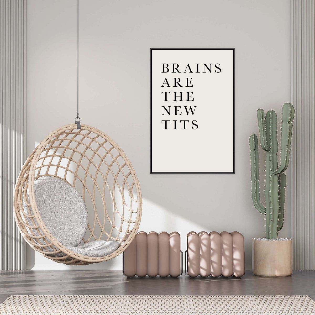 Elmwood Axis Typography Canvas Wall Art — gallery image 3