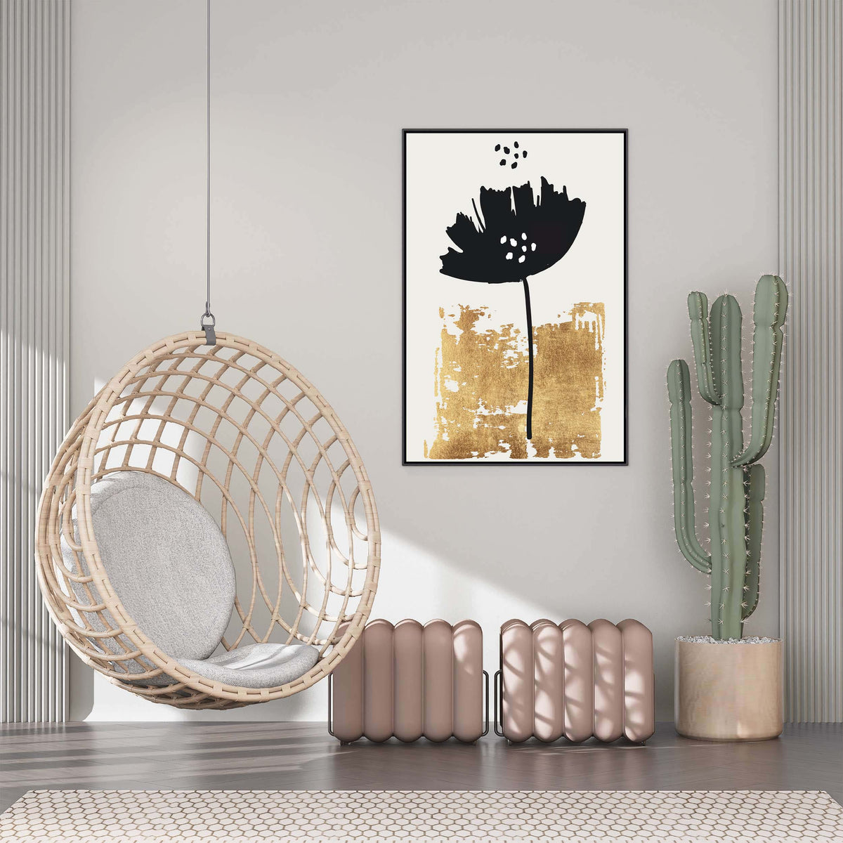 Bayberry Axis Poppy Canvas Wall Art — gallery image 4