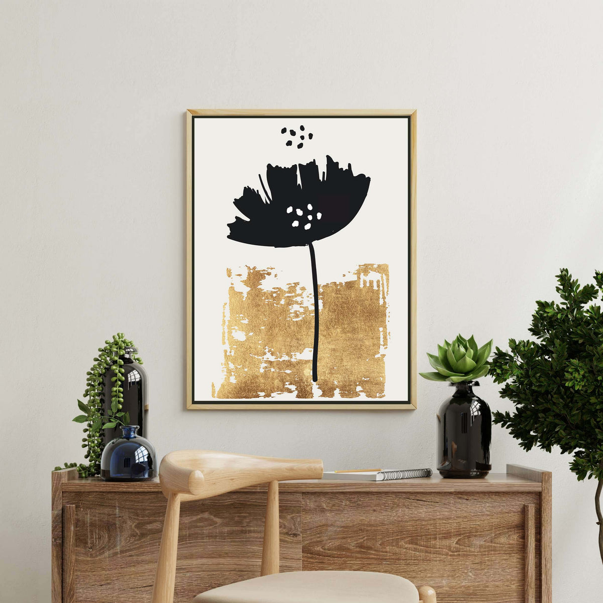 Bayberry Axis Poppy Canvas Wall Art — gallery image 2