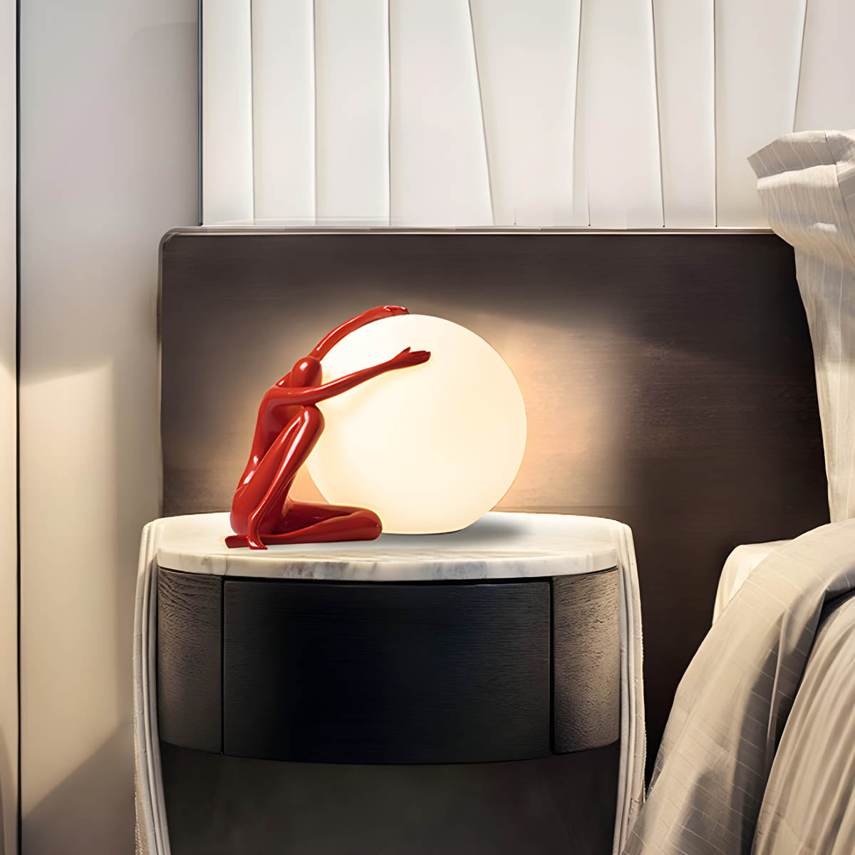 Brookfield Loop Resin Globe Table & Floor Lamp — gallery image 12