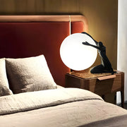 Brookfield Loop Resin Globe Table & Floor Lamp — gallery image 11