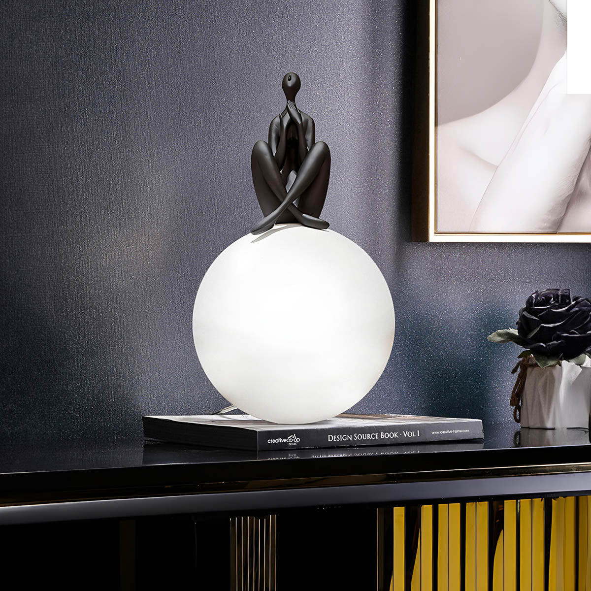 Brookfield Loop Resin Globe Table & Floor Lamp — gallery image 8