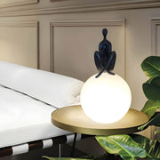 Brookfield Loop Resin Globe Table & Floor Lamp — gallery image 13