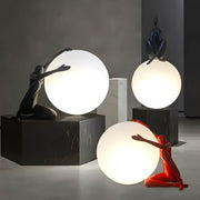 Brookfield Loop Resin Globe Table & Floor Lamp — gallery image 5