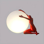 Brookfield Loop Resin Globe Table & Floor Lamp — gallery image 14