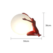 Brookfield Loop Resin Globe Table & Floor Lamp — gallery image 17