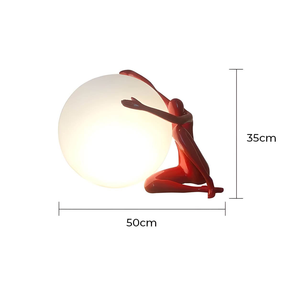Brookfield Loop Resin Globe Table & Floor Lamp — gallery image 17