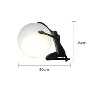 Brookfield Loop Resin Globe Table & Floor Lamp — gallery image 18