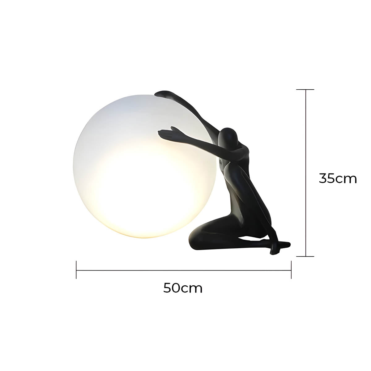 Brookfield Loop Resin Globe Table & Floor Lamp — gallery image 18