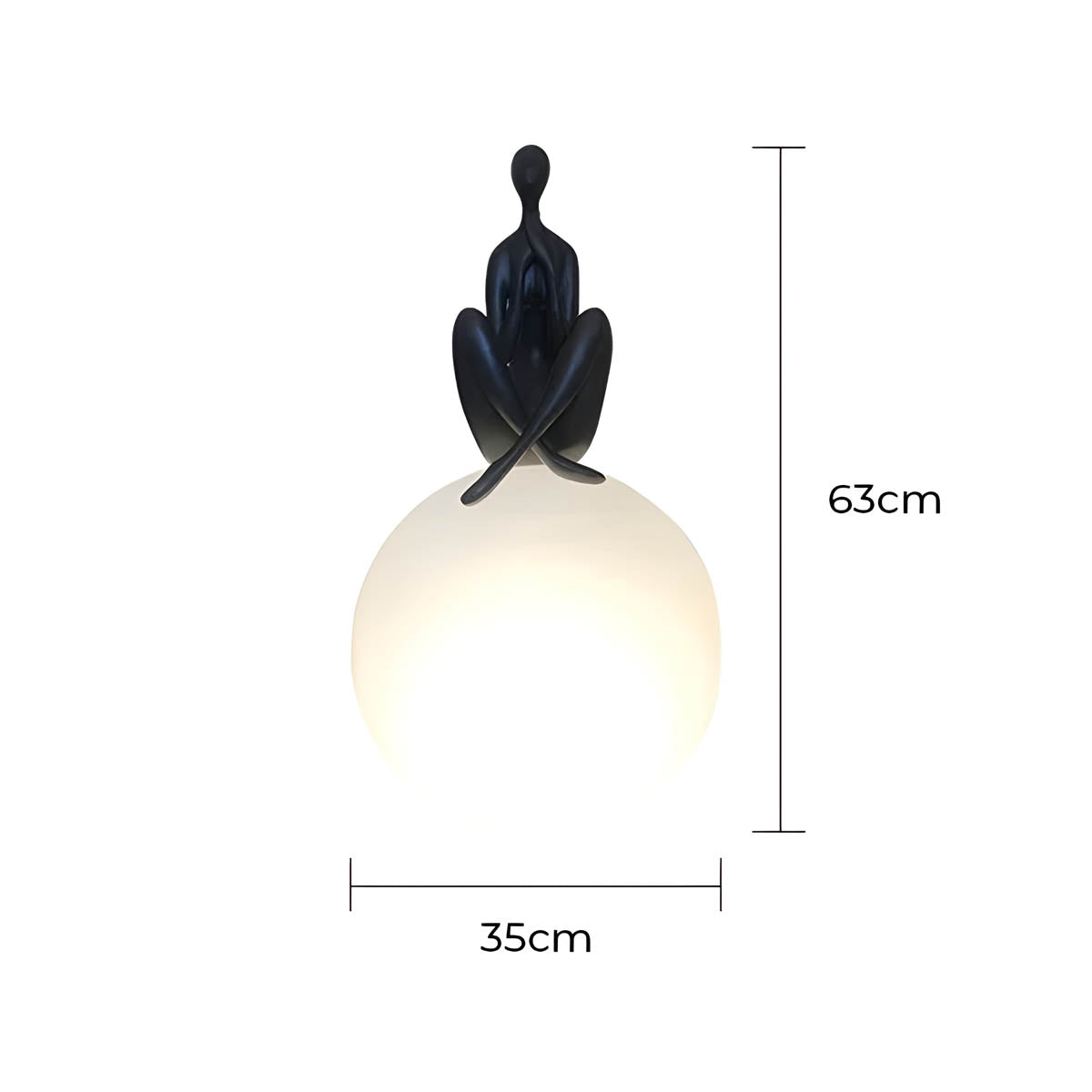 Brookfield Loop Resin Globe Table & Floor Lamp — gallery image 19