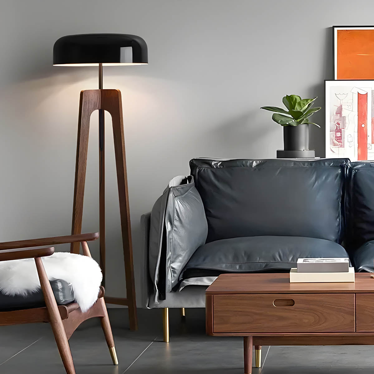 Wildwood Loop Wood Dome Table & Floor Lamp — gallery image 3