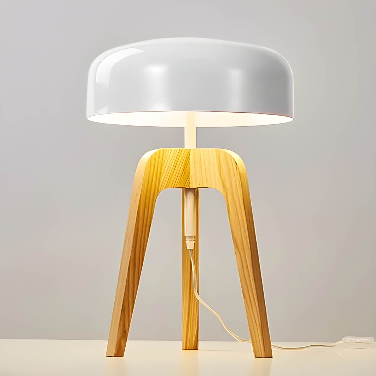 Wildwood Loop Wood Dome Table & Floor Lamp — gallery image 10